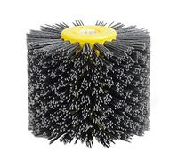 EXLECO #120 Brosses Abrasives Ø120mm-L 100mm Roue de Polissage, Brosse Nylon Abrasifs, Brosse Fibre Roue pour Décrasser Dégriser Nettoyer Noire