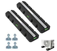 EXLECO 2 Silent Blocs pour Antivibratoires Pompe à Chaleur 600mm avec Niveau à Bulle, Console de sol pour Climatiseur Exterieure, Support en Caoutchouc pour Résistants aux UV, Charge Max. 500KG