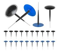 EXLECO 24 Pcs Kit Reparation Pneu Voiture, Champignon en Caoutchouc Rustine Pneu, Tige Enveloppée 4,5mm x 41mm, Meche Pneu Crevaison Réparation Pneu Voiture sans Chambre à Air, pour Voiture Moto Velo