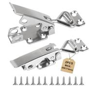 EXLECO 2Pcs Loquet à Bascule Pince Acier Inox Max.50x174mm, Sauterelle de Serrage Réglables 60mm, Fermeture a Levier Capacité de Rétention 17KN Fermoir a Levier Sauterelles de Menuisier pour Armoire