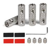 EXLECO 4 Pcs Connecteurs Bout à Bout 10mm² avec 4 Gaine Thermorétractables, Audio de voiture Cosses Electriques à Sertir, 8 AWG Connecteur à Sertir de Câble de Batterie, Laiton Cosses de Câble à Bout