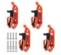 EXLECO 4 X 17-40mm Supports Pelles pour Galerie de Toit Kit Pinces de Toit en Métal et Caoutchouc Supports de Pelle pour Barre de Toit Supports de Montage de Pelle Kit Pince de Support de Pelle Orange