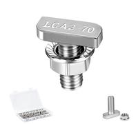 EXLECO 40 Pièces Boulons à Tête en T M8x20 vis à tête Marteau avec Boîte en Plastique vis de Serre en Inox avec écrous à Bride pour Serre Profilés en Aluminium Rail de Montage Solaire à 8mm Gorge