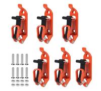 EXLECO 6 X 17-40mm Supports Pelles pour Galerie de Toit Kit Pinces de Toit en Métal et Caoutchouc Supports de Pelle pour Barre de Toit Supports de Montage de Pelle Kit Pince de Support de Pelle Orange