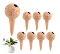 EXLECO 8pcs Cône D'arrosage Argile 185ml, Arrosage Terre Cuite Globe D'Irrigation Oyas a Enterrer Système D'Irrigation Automatique Reserve Eau Plante Intérieur & Extérieur pour Vacances Énage Bureau