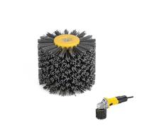 EXLECO Brosse en nylon grain #60 pour machine à satiner - Noir - Brosse à poils - Roue de traction - Pinceau de polissage