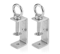 EXLECO Lot de 2 serre-joints en C de 75 mm en acier inoxydable - 24 à 70 mm - Ouvertures de mâchoire réglables - Pince de fixation pour le travail du bois, le soudage