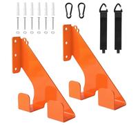 EXLECO Lot de 2 supports muraux pour tronçonneuse - En acier - Pour charge lourde - Compatible avec Stihl Husqvarna Echo