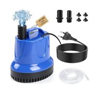 EXLECO Pompe Aquarium Immergée 45W 2500L/H, Mini Pompe a Eau Vide Cave, pour Eaux Chargées, Bassin Exterieur, Piscine, Relevage - Bleu