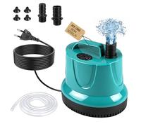 EXLECO Pompe Aquarium Immergée 60W 3000L/H, Mini Pompe a Eau Vide Cave, pour Eaux Chargées, Bassin Exterieur, Piscine, Relevage - Vert