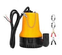 EXLECO Pompe immergée DC 12 V 50 W 4 200 L/H - Pompe de plongée portable pour piscine et irrigation jardin - câble 2,3 m avec pince