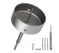 EXLECO Scie Cloche Beton 160mm Carotteuse à Sec Scie Trépan Béton Carotteuse Trépan Beton Scie à Cloche Trépan avec 220mm Adaptateur SDS Plus 3 Foret de Centrage, Trépan Couronne pour Ciment Brique