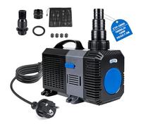EXLECO Super ECO Pompe de Bassin Extérieur 1600L/H 140W - Filtration Basse Consommation, Pompe a Eau Electrique pour Carpes Koï, Poisson Oase, Jardin, Ruisseau - Réglable pour Fontaine Cascade