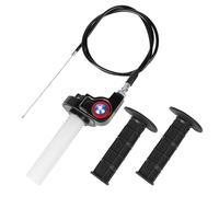 EXLECO Tirage Rapide 50cc-200cc de 22mm, avec Câble 1,2m & Poignée Moto | Poignée d'Accélérateur Moto, Poignet Accelerateur Moto, Poignée de Gaz Rapide pour Quad ATV Dirt Pit Bike Scooter, Noir