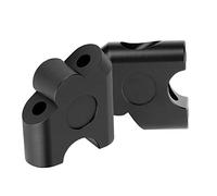 Exliy Rehausse de Guidon de 22 mm, Augmente la Hauteur du Guidon de 30 mm, Facile à Installer, Convient à la Plupart des Motos(Black, 12)