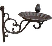 Exner | Abreuvoir mural en fonte pour oiseaux - 22 cm - Décoratif avec figurine d'oiseau - Abreuvoir pour oiseaux - Décoration de jardin