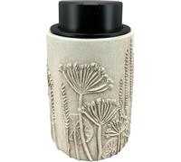 Exner | Distributeur de savon en ciment - 11,5 cm - Gris avec motif végétal - Design moderne - Élégance rustique