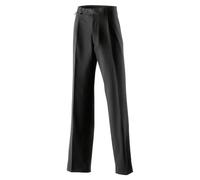 EXNER Pantalon de costume pour homme avec pli à la taille, mélange de laine vierge, bi-stretch, disponible en 3 couleurs, Noir , 64