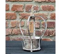 Exner | Pot à plantes couronne - 30x20 cm - métal - décoration vintage - style rustique - pour jardin et balcon