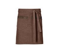 EXNER Tablier en toile avec poches et passants, pour restauration, service, café, bistro, 80 x 45 cm, en gris, noir, marron, vert, Caramel, 80x45