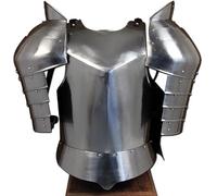 EXNOT Guerrier médiéval en acier avec protège-épaules, costume d'armure de corps en métal