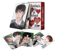 Exo Lot de cartes photo pour la Saint-Valentin à l'école - Nouvel album Lomo - Cadeau pour les fans d'exo - Marchandises pour garçons et filles