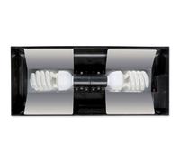 Exo Terra Compact Top, Couvercle pour terrarium, petit, pour 2 lampes, avec réflecteur, 45 x 9 x 20cm, douille E27, 1 pièce (paquet de 1), noir