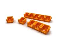Exoda 10x support pour 2 Wago bornes type 221-412 kit d'adaptateurs max 4mm2 compatible avec supports 3 et 5 pôles pour installations électriques flexibles et connexions