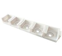 Exoda 10x support pour bornes Wago 3 pièces type 221-413 blanc