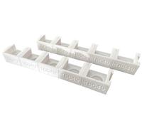 eXODA 10x support pour Wago 3 prises type 221-413 adaptateur de fixation blanc empilable et combinable avec d'autres supports pour installation électrique sécurisée.
