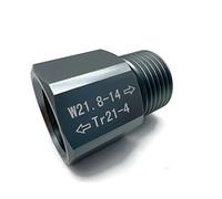 Exoda Adaptateur de cylindre CO2 TR21-4 à W21.8 pour système de tirage de bière régulateur de pression résistant à la corrosion durable avec joints pour cylindres de soda polyvalent