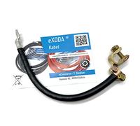 Exoda câble de batterie 35 mm² 25cm câble de masse M8 borne négative flexible 99 pour cent cuivre résistant à la chaleur jusquà 70 degrés pour un câblage sécurisé véhicules machines et appareils