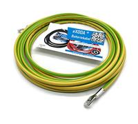 eXODA câble de mise à la terre 5m 16mm² vert/jaune ligne de terre flexible M8 M10 pour pieux de terre H07V-K avec enveloppe en PVC pour connexions de terre polyvalentes