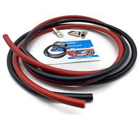 eXODA Set de câble de batterie 50mm2 2m rouge noir avec 4 cosses M8 pour une utilisation flexible en électronique et installation pour applications professionnelles et privées.