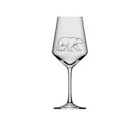 eXODA verre à vin gravé ours polaire avec bébé 350ml élégant polyvalent pour occasions spéciales cadeau pour les amoureux des animaux idéal pour soirées conviviales.