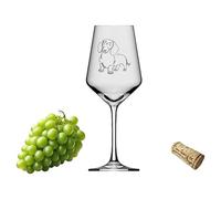 eXODA verre à vin gravé pour fans de teckels résistant au lave-vaisselle idéal pour boire sereinement en bonne compagnie fait à la main avec responsabilité sociale.