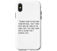 Exode 20:12 Honorez Votre père et Votre mère, Que Votre Coque pour iPhone X/XS