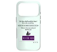 Exode Chapitre 35 Verse 2, Version Standard révisée Coque pour iPhone 17 Pro