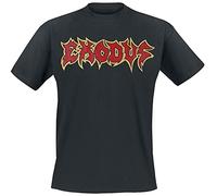 Exodus Metal Command Homme T-Shirt Manches Courtes Noir 100% Coton Regular/Coupe Standard