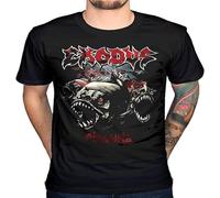 Exodus Piranha Mens T Shirt Thrash Metal Music Band Manches Courtes(X-Large)