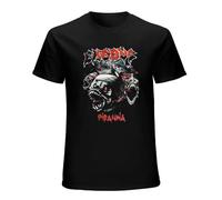 Exodus Piranha Thrash Metal Music Band Unisex 100% Cotton Short-Sleeve T-Shirts Black XXL