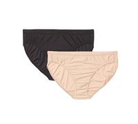 ExOfficio Give-N-Go 2.0 Lot de 2 Culottes de Bikini Standard pour Femme, Noir/Buff, Taille XL