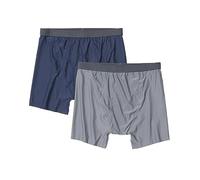ExOfficio Lot de 2 Boxers Give-N-Go 2.0 pour Homme - Respirants, durables, faciles d'entretien, Bleu Marine/Acier Onyx, Large