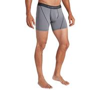 ExOfficio Men's Standard Give-N-Go 2.0 Sport Mesh 6'' Boxer Brief, Steel Onyx/Black, XL