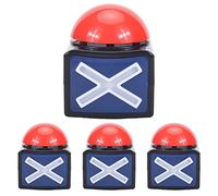 Exogio 4 Pcs Buzzer de Réponse, Bouton de Lecture Sonore D'Alarme de Buzzer de avec de Questions-RéPonses LéGer Got Talent Game Buzzer pour Family Feud Game, Quiz de Classe