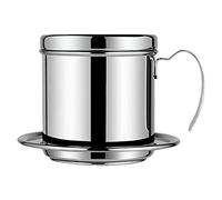 Exogio Filtre cafetière vietnamienne, Portable Cafetière Pot en Acier Inoxydable, Presse à café Machine à café réutilisable, Manuel Passoire à café Goutte pour Bureau, Maison, Restaurant, café