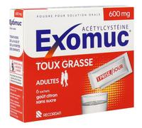 Exomuc 600mg Poudre Pour Solution Orale 6 Sachets