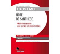 Exos LMD - Exercices corrigés de note de synthèse