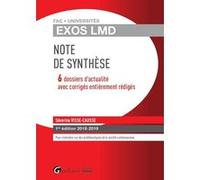 Exos lmd - note de synthese Séverine Visse-Causse (Auteur)