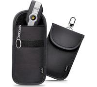 EXOSFER - Etui Anti RFID et Ondes pour Clé de Voiture - Pochette Cage de Faraday - Blocage Signal, Anti Piratage, Antivol Auto, Protection Badge Télépéage. Ripstop (2 pochettes Medium)